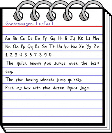 Goedemorgen, Luc[as] Regular animated font preview